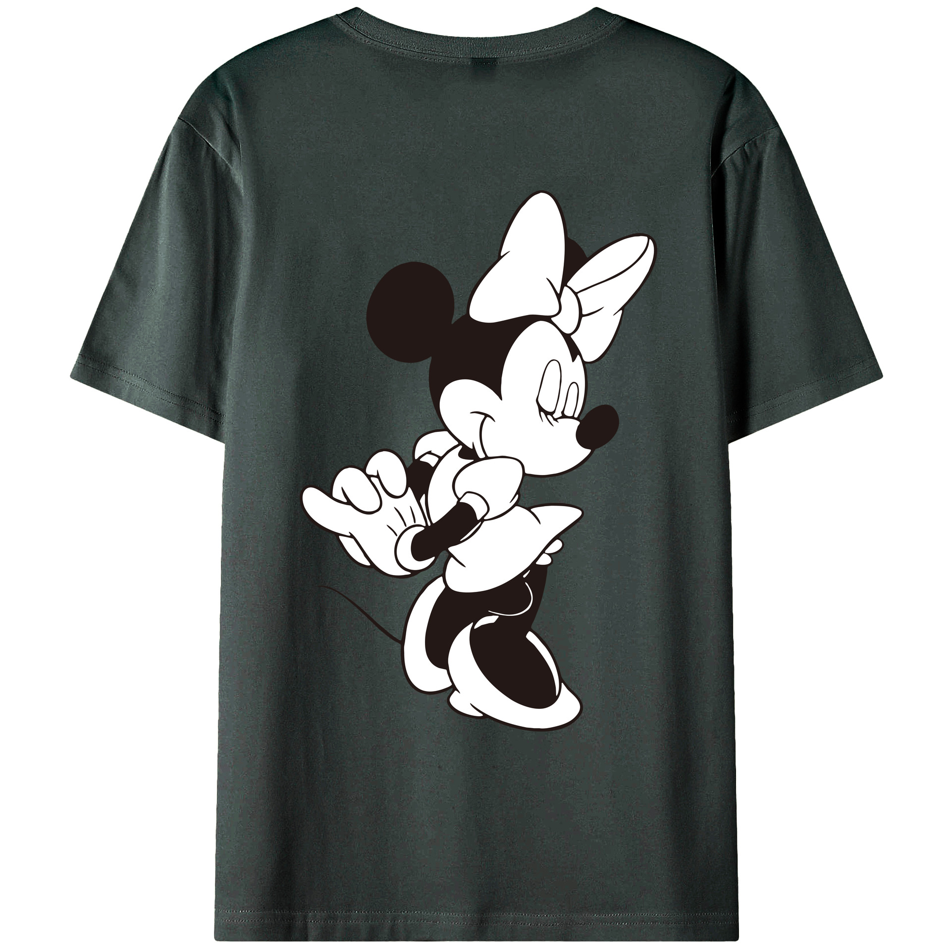 ミッキーマウス Mickey Mouse 綿100％ メンズ半袖Tシャツ（バックプリント） 通気性